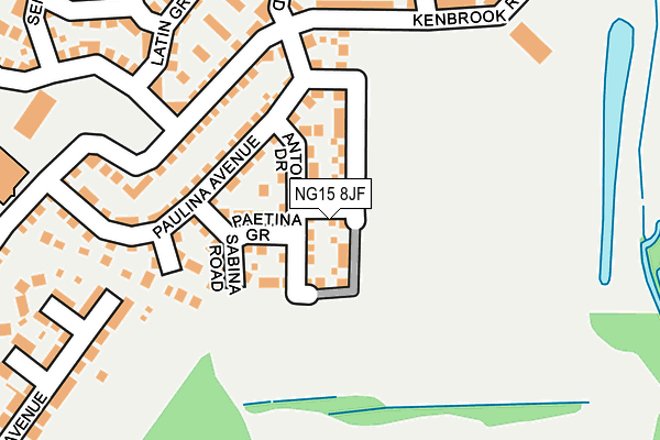NG15 8JF map - OS OpenMap – Local (Ordnance Survey)