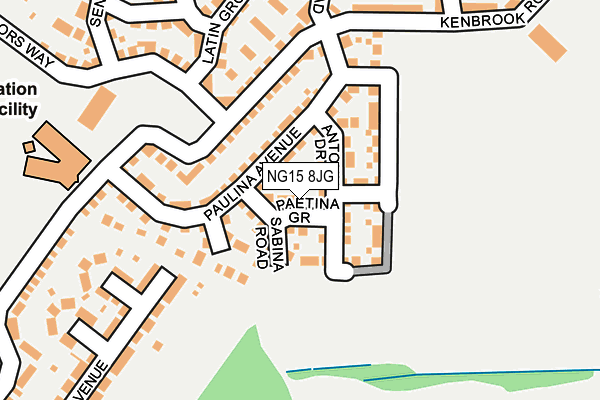 NG15 8JG map - OS OpenMap – Local (Ordnance Survey)