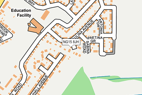 NG15 8JH map - OS OpenMap – Local (Ordnance Survey)