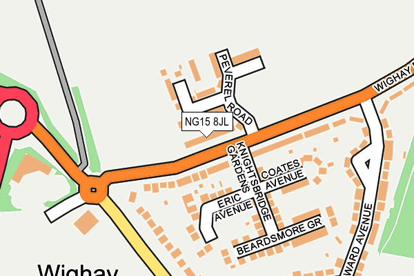 NG15 8JL map - OS OpenMap – Local (Ordnance Survey)
