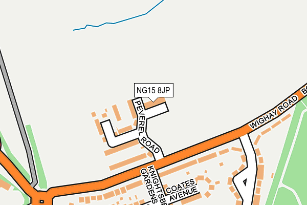 NG15 8JP map - OS OpenMap – Local (Ordnance Survey)