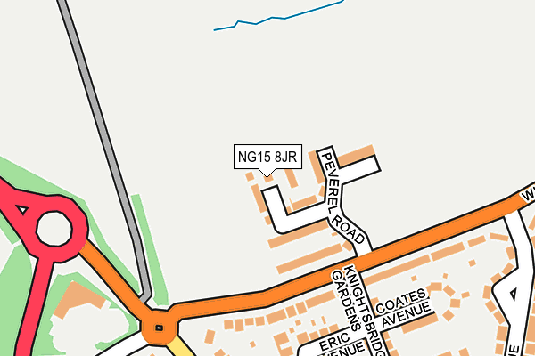 NG15 8JR map - OS OpenMap – Local (Ordnance Survey)
