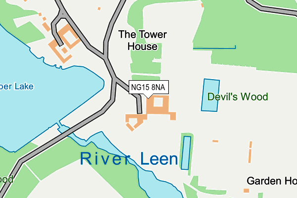 NG15 8NA map - OS OpenMap – Local (Ordnance Survey)