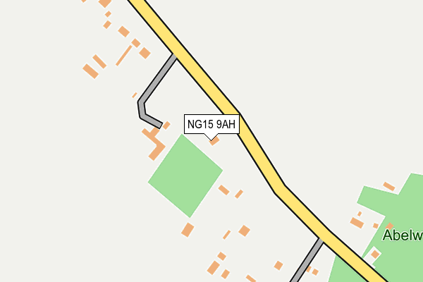 NG15 9AH map - OS OpenMap – Local (Ordnance Survey)