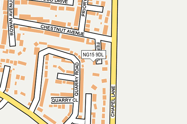 NG15 9DL map - OS OpenMap – Local (Ordnance Survey)