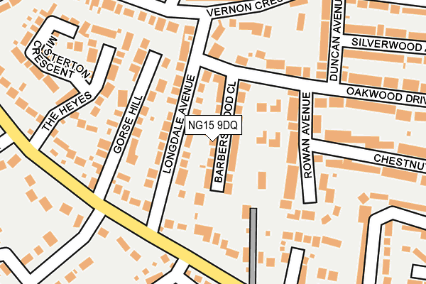 NG15 9DQ map - OS OpenMap – Local (Ordnance Survey)