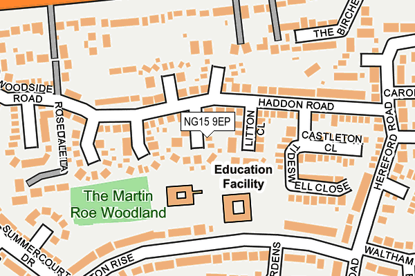 NG15 9EP map - OS OpenMap – Local (Ordnance Survey)