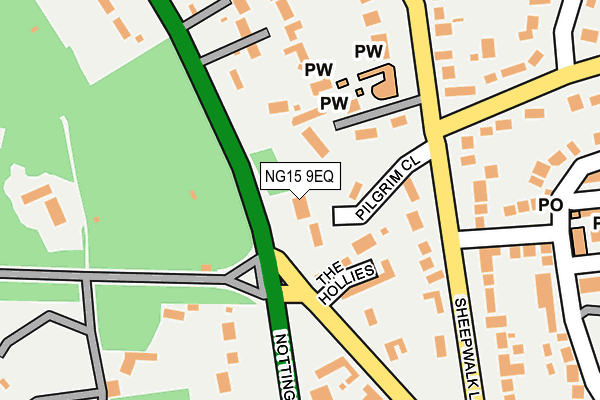 NG15 9EQ map - OS OpenMap – Local (Ordnance Survey)