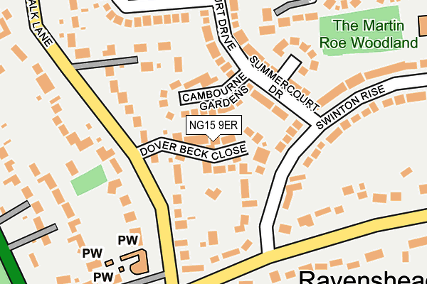 NG15 9ER map - OS OpenMap – Local (Ordnance Survey)