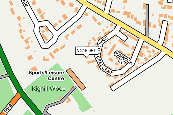 NG15 9ET map - OS OpenMap – Local (Ordnance Survey)