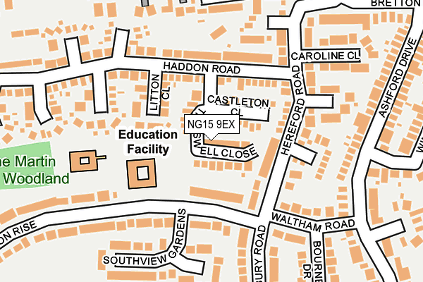 NG15 9EX map - OS OpenMap – Local (Ordnance Survey)