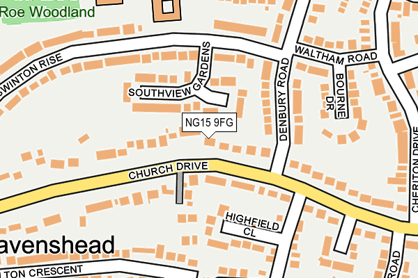 NG15 9FG map - OS OpenMap – Local (Ordnance Survey)