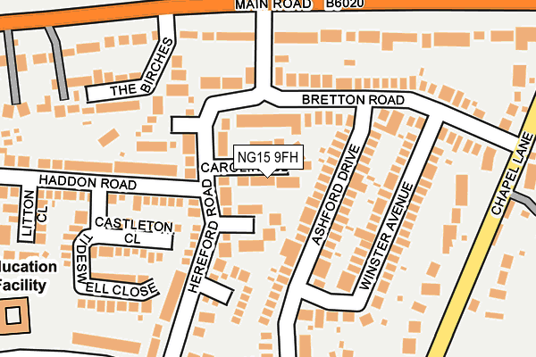 NG15 9FH map - OS OpenMap – Local (Ordnance Survey)