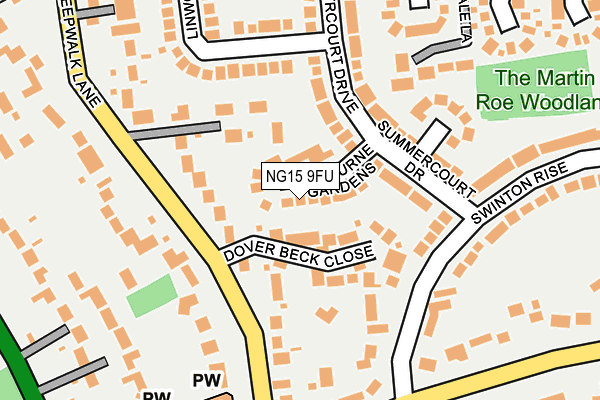 NG15 9FU map - OS OpenMap – Local (Ordnance Survey)