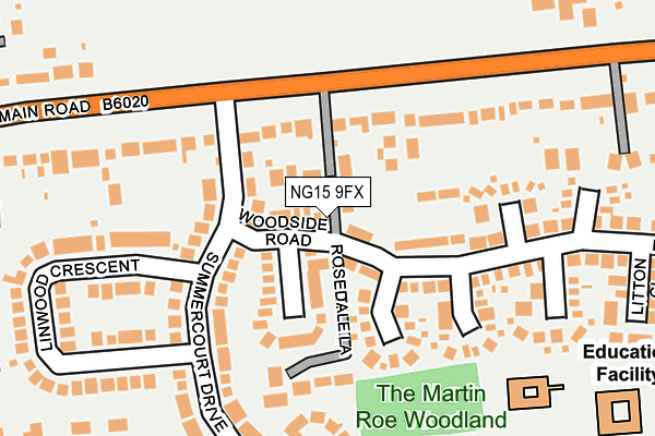 NG15 9FX map - OS OpenMap – Local (Ordnance Survey)