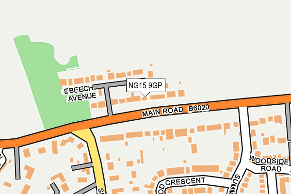 NG15 9GP map - OS OpenMap – Local (Ordnance Survey)