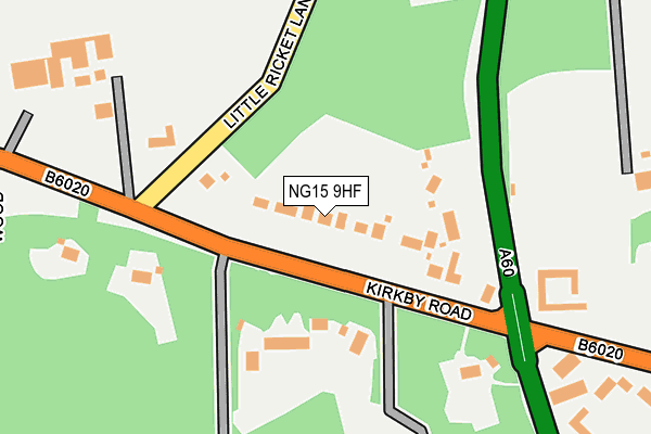 NG15 9HF map - OS OpenMap – Local (Ordnance Survey)