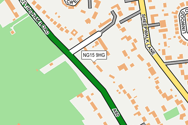 NG15 9HG map - OS OpenMap – Local (Ordnance Survey)