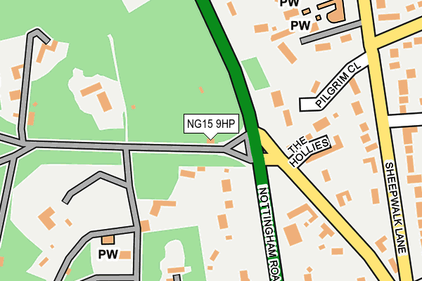 NG15 9HP map - OS OpenMap – Local (Ordnance Survey)