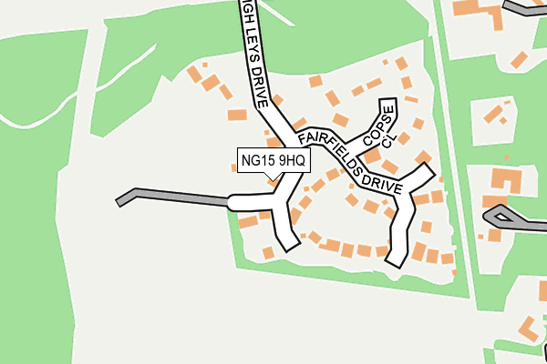 NG15 9HQ map - OS OpenMap – Local (Ordnance Survey)