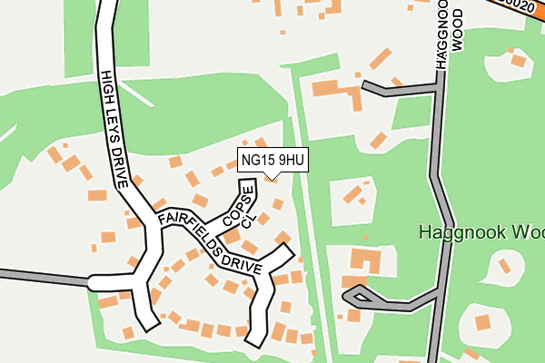 NG15 9HU map - OS OpenMap – Local (Ordnance Survey)