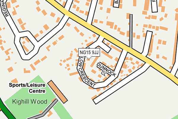 NG15 9JJ map - OS OpenMap – Local (Ordnance Survey)
