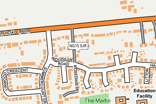 NG15 9JR map - OS OpenMap – Local (Ordnance Survey)