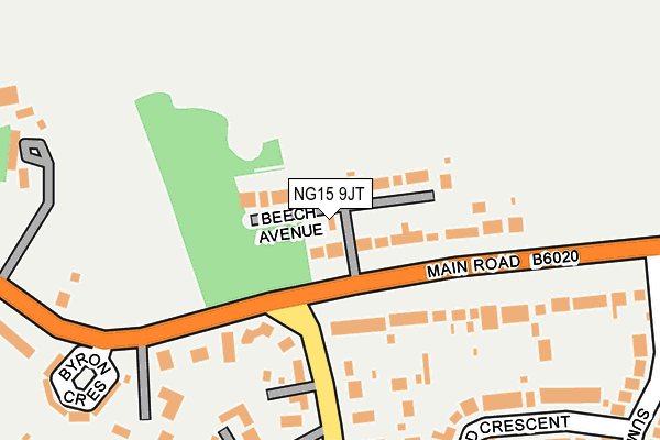 NG15 9JT map - OS OpenMap – Local (Ordnance Survey)