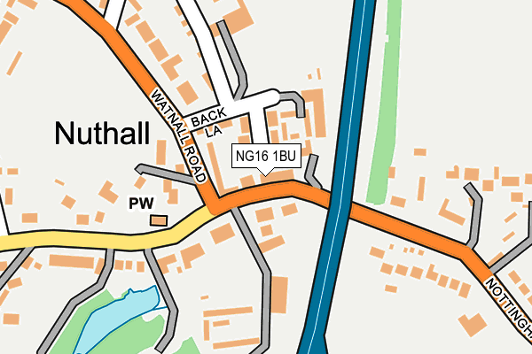 NG16 1BU map - OS OpenMap – Local (Ordnance Survey)