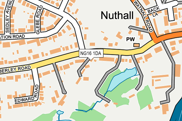 NG16 1DA map - OS OpenMap – Local (Ordnance Survey)