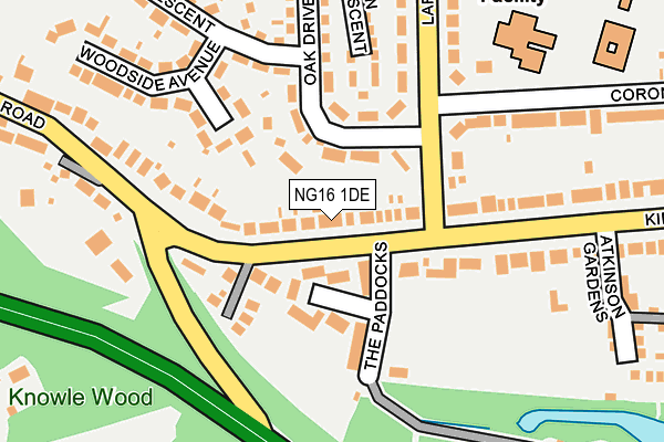 NG16 1DE map - OS OpenMap – Local (Ordnance Survey)