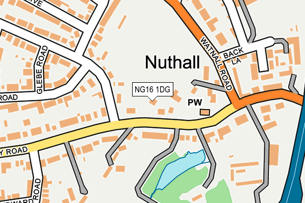NG16 1DG map - OS OpenMap – Local (Ordnance Survey)