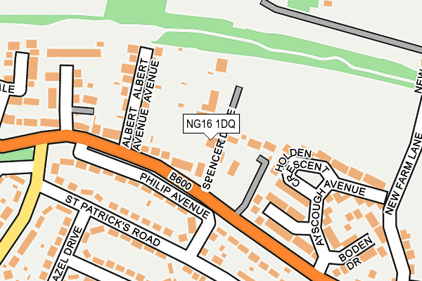 NG16 1DQ map - OS OpenMap – Local (Ordnance Survey)