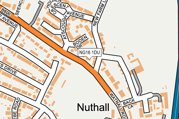 NG16 1DU map - OS OpenMap – Local (Ordnance Survey)