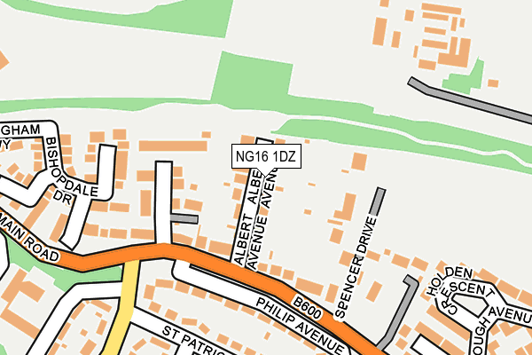 NG16 1DZ map - OS OpenMap – Local (Ordnance Survey)