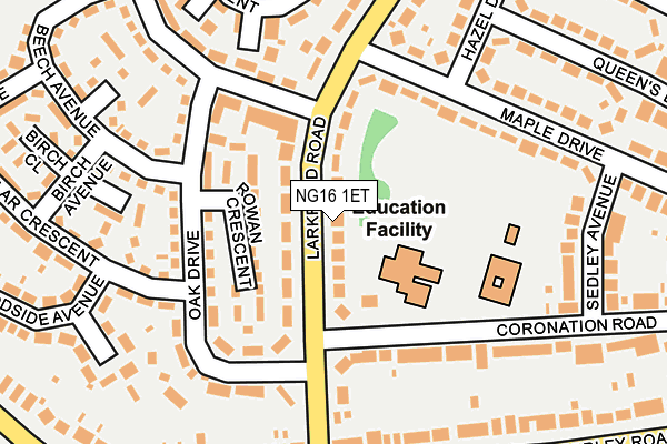 NG16 1ET map - OS OpenMap – Local (Ordnance Survey)