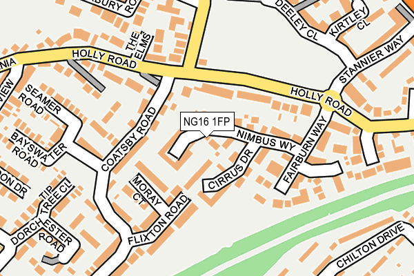 NG16 1FP map - OS OpenMap – Local (Ordnance Survey)
