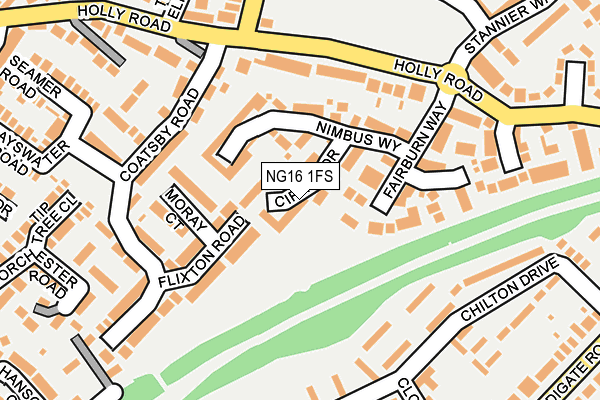 NG16 1FS map - OS OpenMap – Local (Ordnance Survey)