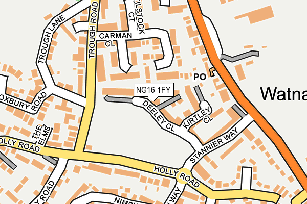 NG16 1FY map - OS OpenMap – Local (Ordnance Survey)