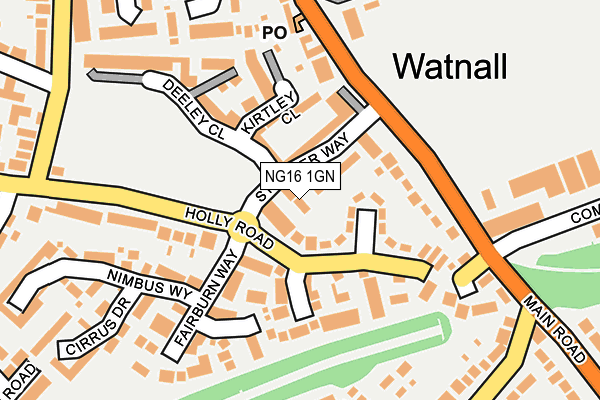 NG16 1GN map - OS OpenMap – Local (Ordnance Survey)