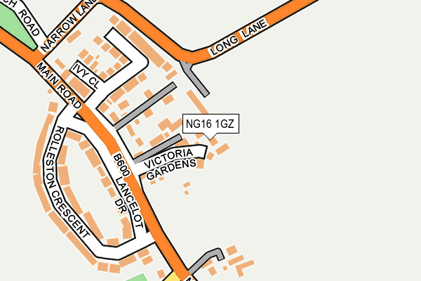NG16 1GZ map - OS OpenMap – Local (Ordnance Survey)