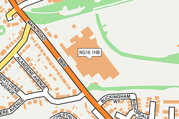 NG16 1HB map - OS OpenMap – Local (Ordnance Survey)