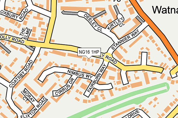 NG16 1HP map - OS OpenMap – Local (Ordnance Survey)