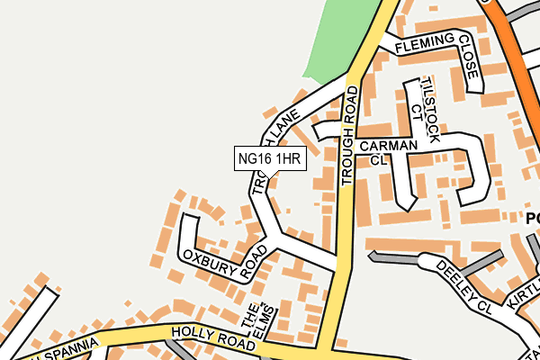 NG16 1HR map - OS OpenMap – Local (Ordnance Survey)