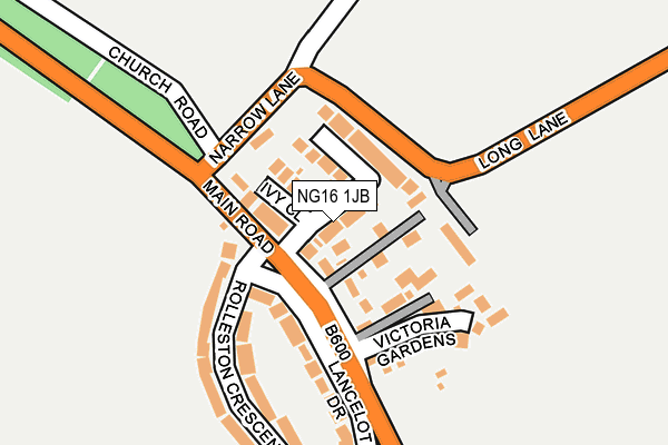 NG16 1JB map - OS OpenMap – Local (Ordnance Survey)