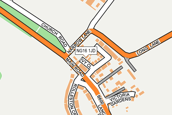NG16 1JD map - OS OpenMap – Local (Ordnance Survey)