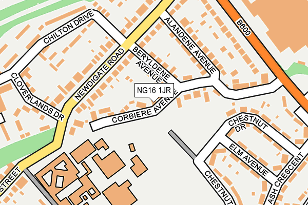NG16 1JR map - OS OpenMap – Local (Ordnance Survey)