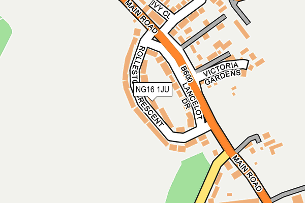 NG16 1JU map - OS OpenMap – Local (Ordnance Survey)