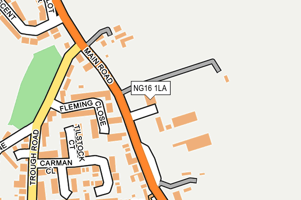 NG16 1LA map - OS OpenMap – Local (Ordnance Survey)