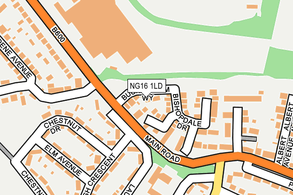 NG16 1LD map - OS OpenMap – Local (Ordnance Survey)